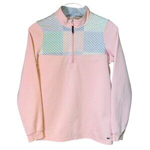 Vineyard Vines x Target Girls XL Patchwork Whale Sweatshirt Pink